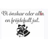 Lazer design stämpel Vi önskar eder alla en...45x27mm