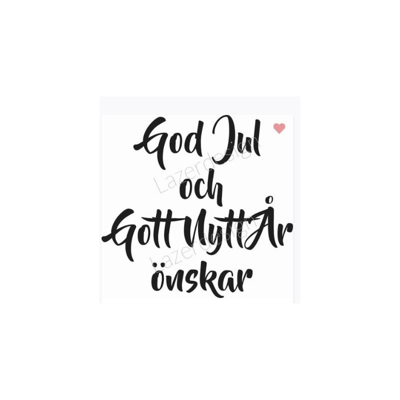 Lazer Design  Stämpel   God Jul och.....50x49mm LDS-24167
