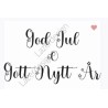 Lazer Design  Stämpel   God Jul o Gott.....65x37mm