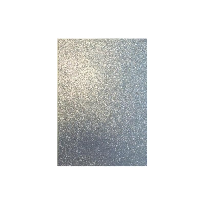 EVA foam sheets 2mm 22x30cm 5 pcs Silver glitter 12315-1531
