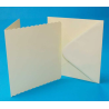 386546 Kort / kuvert 50 st Card/Envelopes 15,2x15,2cm "Scalloped Cream" 1012