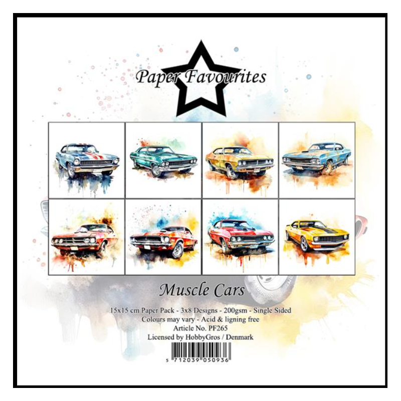 Paper Favourites 6X6 Paper Pack "Muscle Cars" PF265