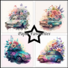 Paper Favourites 6X6 Paper Pack "Floral Cars" PF266
