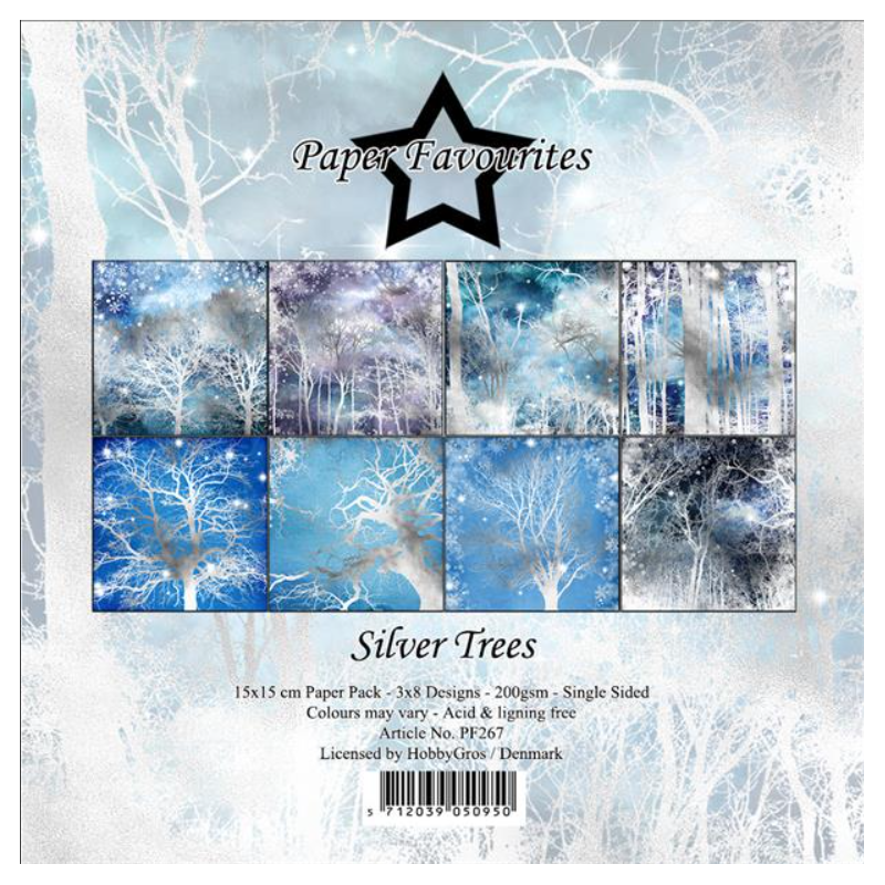 Paper Favourites Paper Pack "Silver Trees" PF267