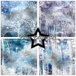 Paper Favourites Paper Pack "Silver Trees" PF267