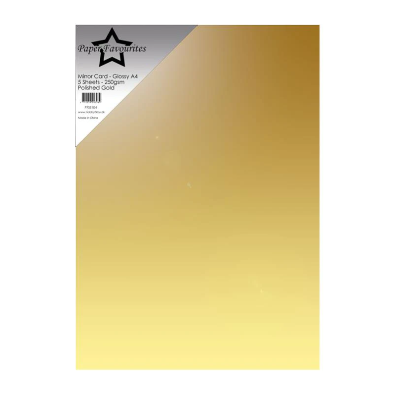 Paper Favourites Mirror Card Glossy "Polished Gold" PFSS104
