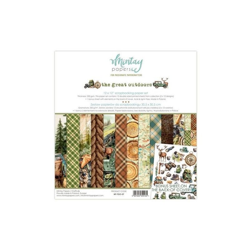 Mintay 12 x 12 Paper Set - The Great Outdoor MT-TGO-07