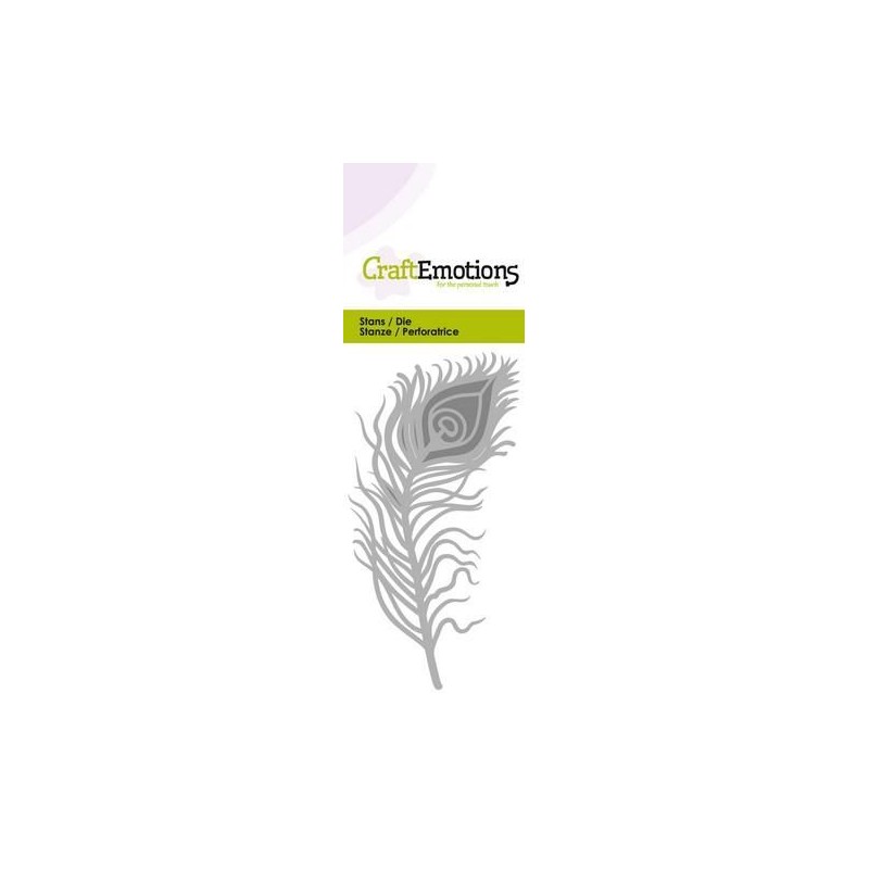 CraftEmotions Die - peacock feather