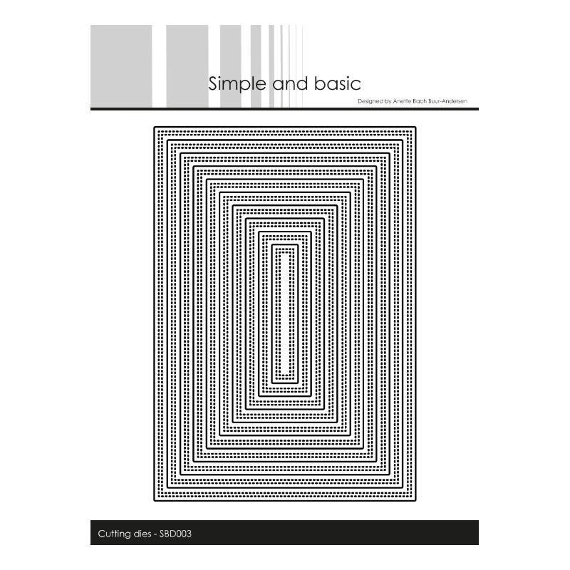 Simple and Basic die "Double Pierced Rectangle" SBD003