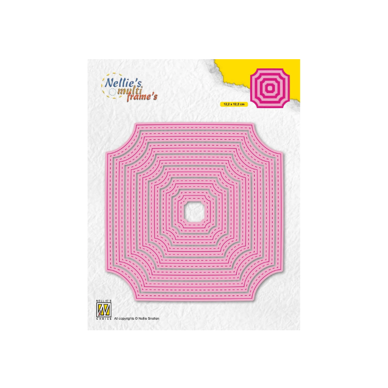 Nellie's Choice • Multi Frame Dies Stitched Cornerless Squares 121x121mm