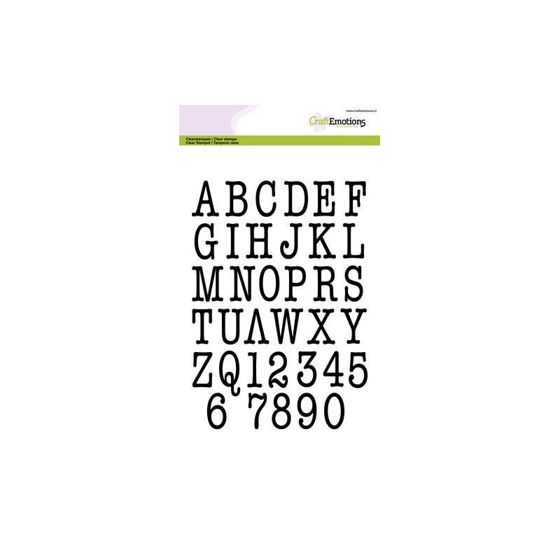 CraftEmotions A5 Clearstamps - Typewriter Uppercase Alphabet