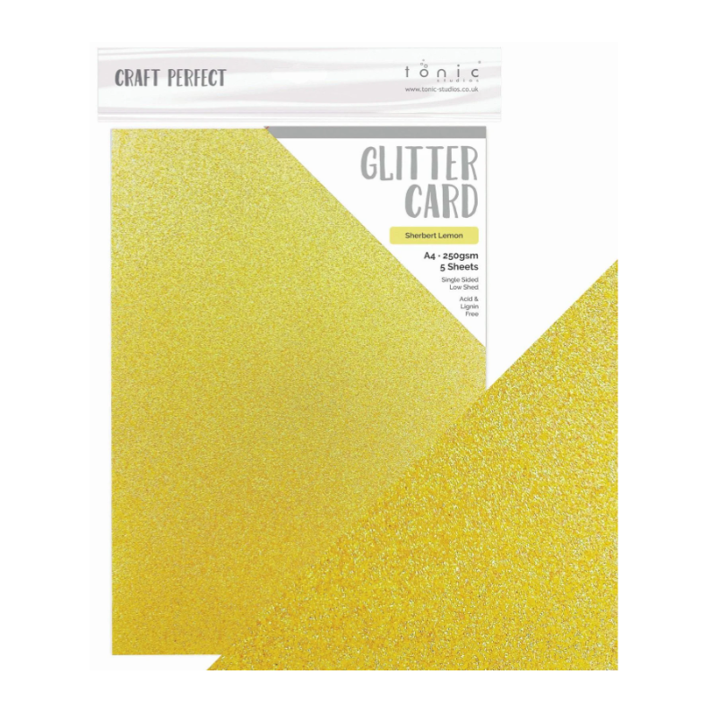 Craft Perfect • Spring Meadow Glitter Card Sherbert Lemon
