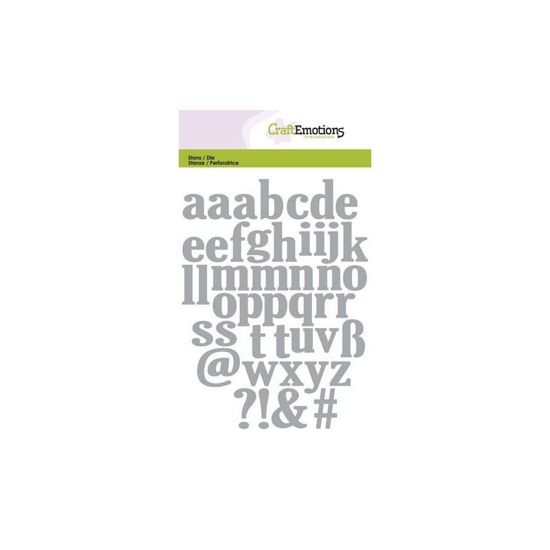 CraftEmotions Die - lowercase alphabet Card 10,5x14,8cm