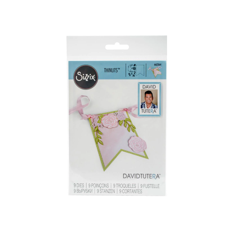 Sizzix thinlist die set 9pk - Floral Banner