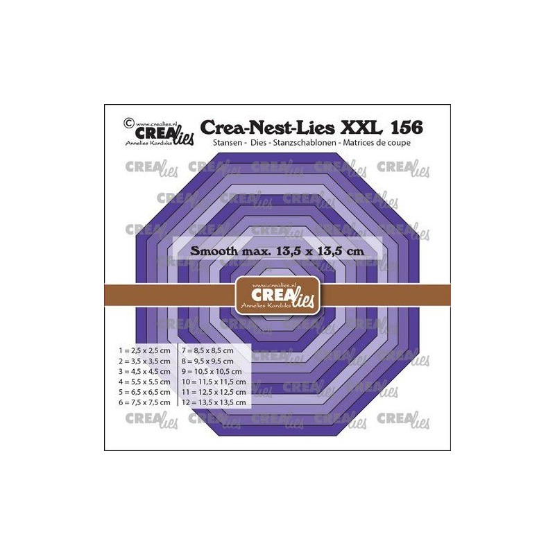 Crealies Crea-Nest-Lies XXL Octagon Smooth CLNestXXL156 max13,5x13,5cm