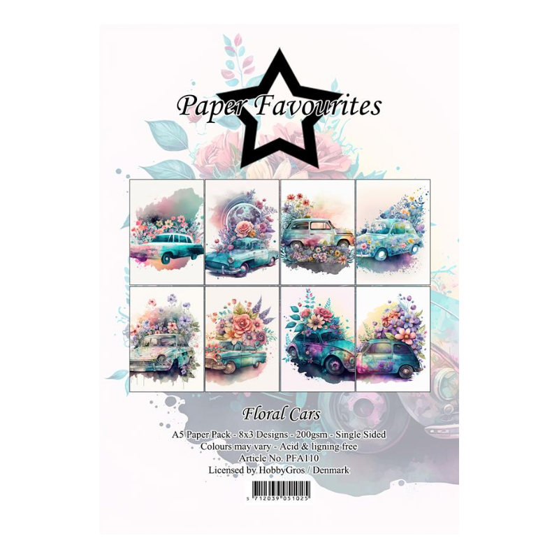Paper Favourites Paper Pack "Floral Cars" PFA110