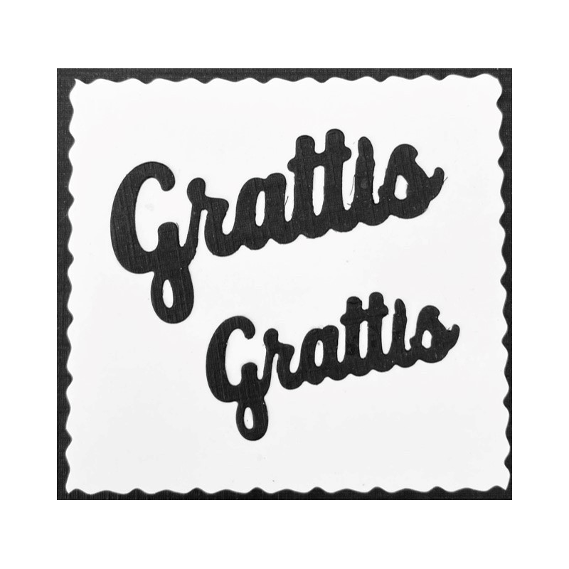 Lazer Design DIES Grattis 2 storlekar LDD-001