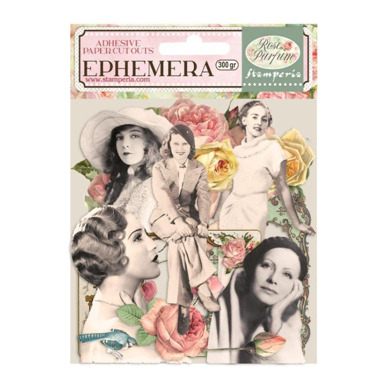 Stamperia Ephemera - Rose Parfum frames and ladies