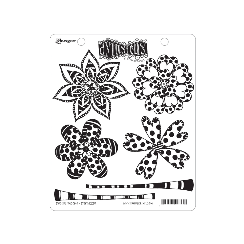 Ranger • Dylusions cling stamp Doodle Blooms