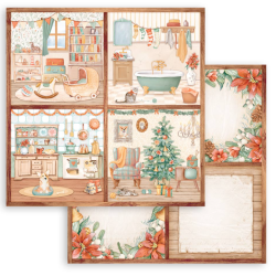 Stamperia 8x8" All Around Christmas  10 olika dubbelsidiga ark