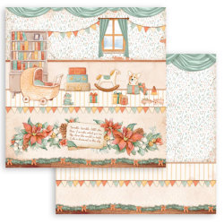 Stamperia 8x8" All Around Christmas  10 olika dubbelsidiga ark