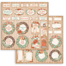 Stamperia 8x8" All Around Christmas  10 olika dubbelsidiga ark
