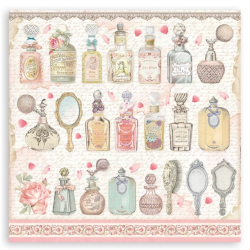 Stamperia Pad 10 sheets cm 30,5x30,5 (12"x12") Maxi Background selection - Rose Parfum