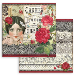 Stamperia Extra small Pad 10 sheets cm 15,24x15,24 (6"x6") - Desire