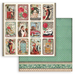 Stamperia Extra small Pad 10 sheets cm 15,24x15,24 (6"x6") - Desire