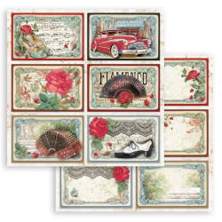 Stamperia Extra small Pad 10 sheets cm 15,24x15,24 (6"x6") - Desire