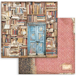 Stamperia Small Pad 10 sheets cm 20,3X20,3 (8"X8") - Vintage Library
