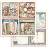 Stamperia Small Pad 10 sheets cm 20,3X20,3 (8"X8") - Vintage Library