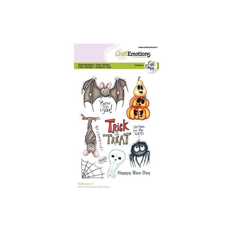 CraftEmotions clearstamps A6 - Halloween 1 (Eng) Carla Creaties