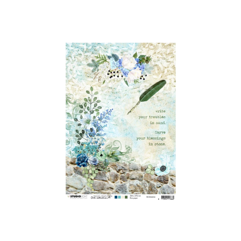 Studio Light - Jenine's Mindful Art - Carve Your Blessings Rice Paper No. 4