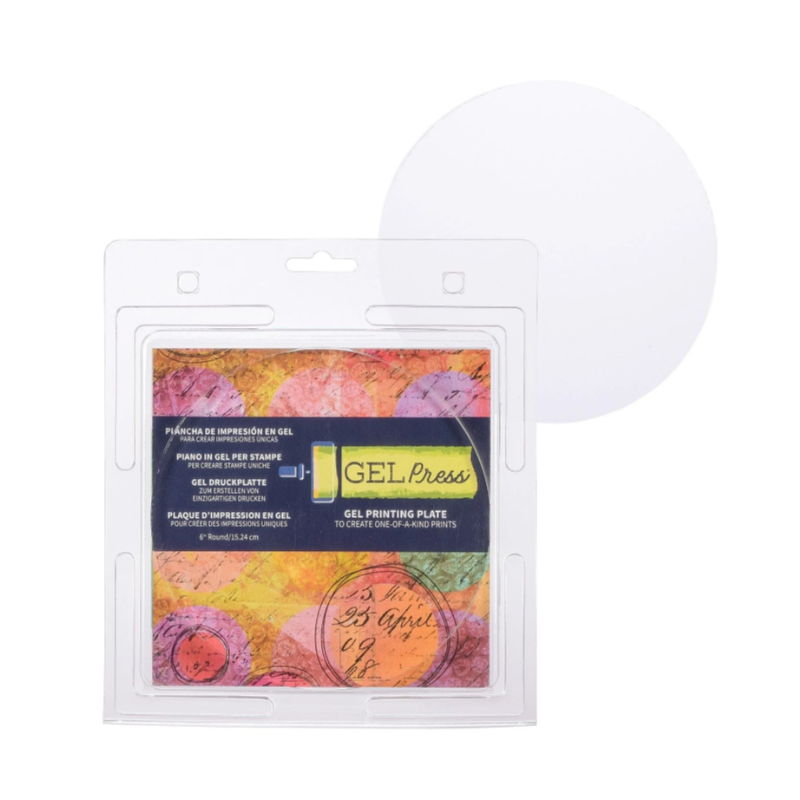 Gel press - Gel Printing Plate Round 15,24cm 6 inch Rund