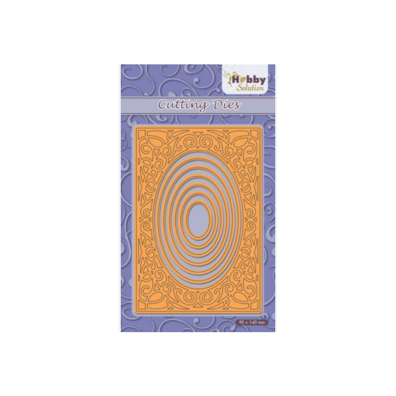 Nellies Choice Hobby Solution Dies - Oval Swirl Frame