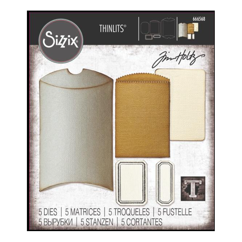 Sizzix/Tim Holtz Thinlits Die "Vault - Pillow Box + Bag" 666568