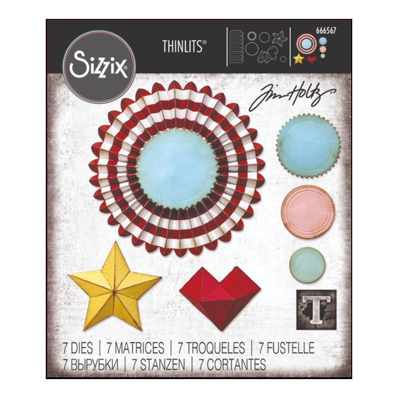 Sizzix/Tim Holtz Thinlits Die "Vault - Rosettes" 666567
