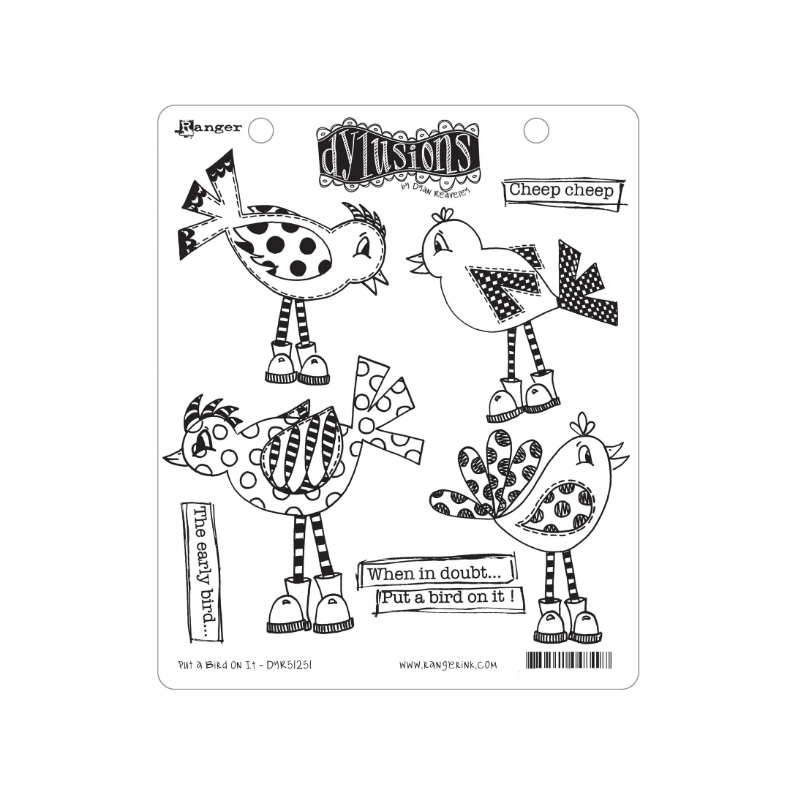 Ranger • Dylusions cling stamp Put A Bird On It