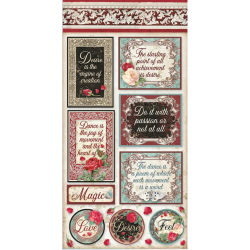 Stamperia Collectables 10 sheets 15x30,5 (6”x12”) - Desire SBBV18