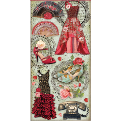 Stamperia Collectables 10 sheets 15x30,5 (6”x12”) - Desire SBBV18