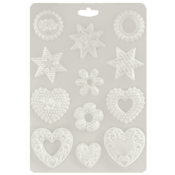 Stamperia Soft Mould A4 - Blue Land stars and hearts