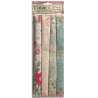 Stamperia Pack 4 sheets fabric cm 30x30 - Rose parfum TYG