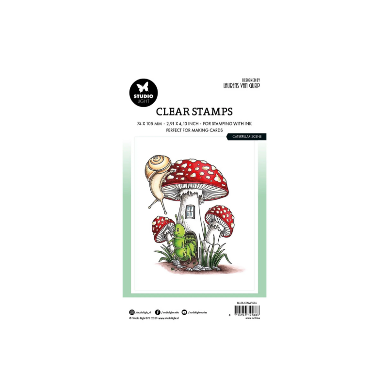 Studio Light • By Laurens Clear Stamp Caterpillar Scene