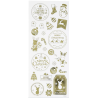 Stickers 1 Ark, Jul, 10x24 cm, Guld
