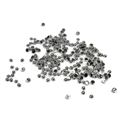 Simple and basic 2mm Half Pearl "Polished Silver" SBA501
