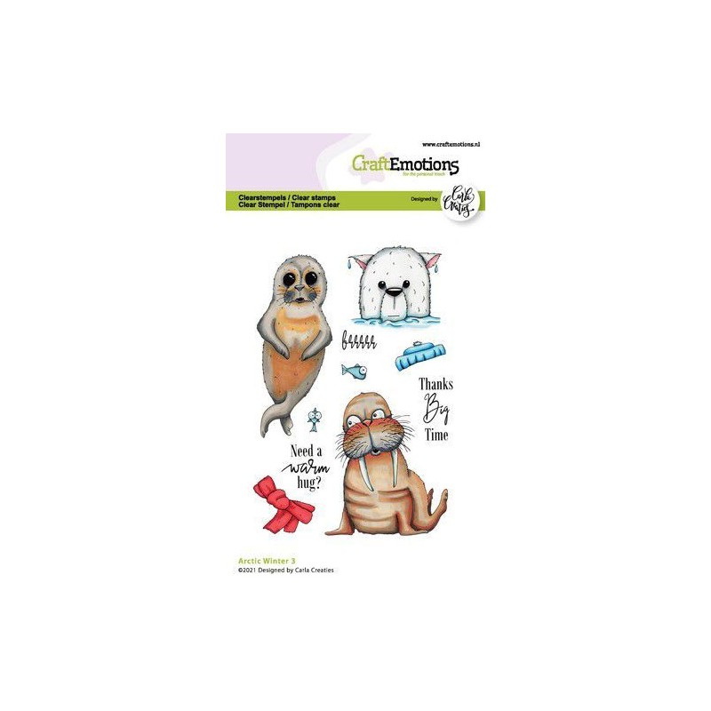 CraftEmotions clearstamps A6 - Arctic Winter 3 (Eng) Carla Creaties
