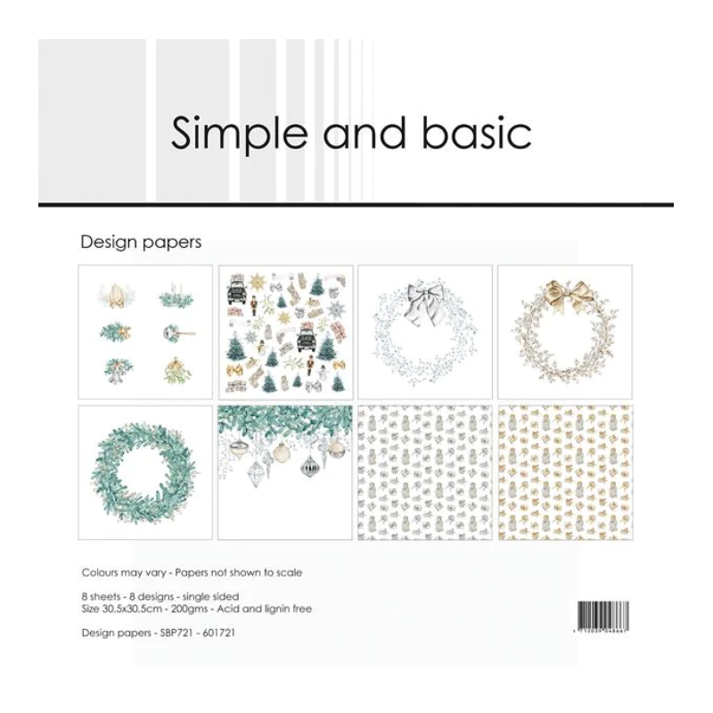 Simple and Basic Design Papers 30,5X30,5 "Elegant Christmas" SBP721