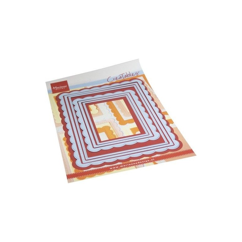 Marianne D Creatable Scalloped rectangles LR0841 99x136mm, 72x99mm