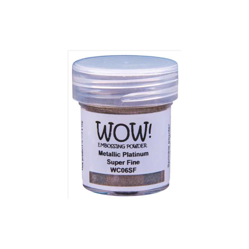 WOW! Embossing Powder "Metallics - Platinum - Super Fine" WC06SF